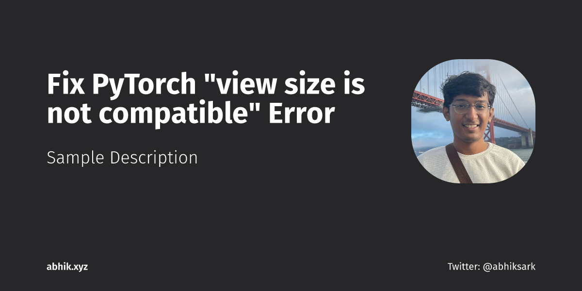 Fix PyTorch "view size is not compatible" Error | Abhik Sarkar
